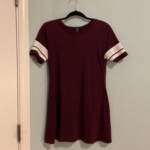 Maroon t shirt dress